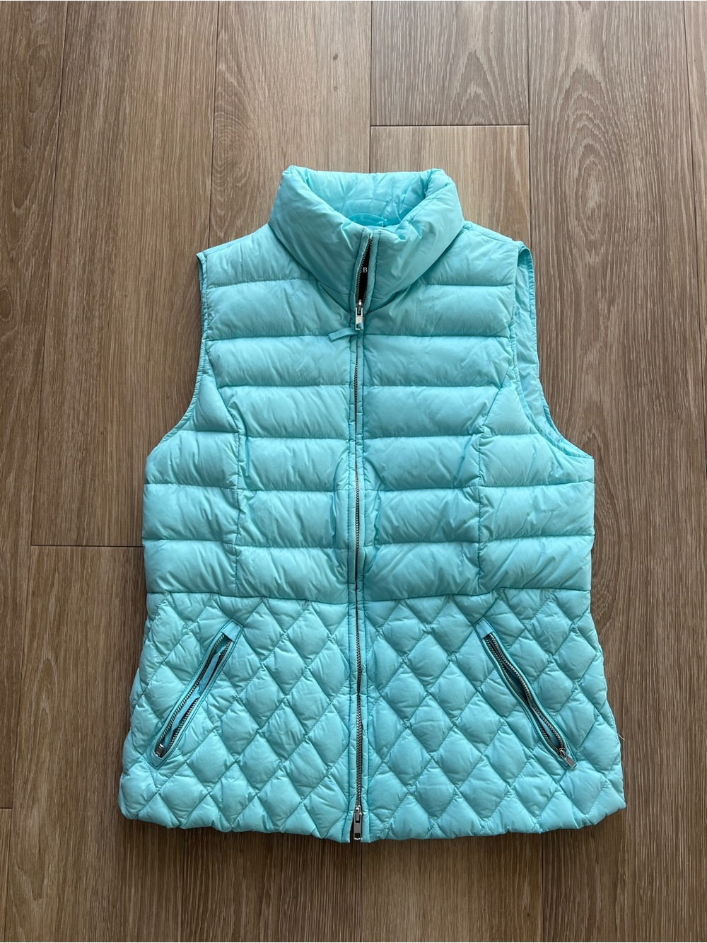 Talbots Aqua Quilted Puffer Vest